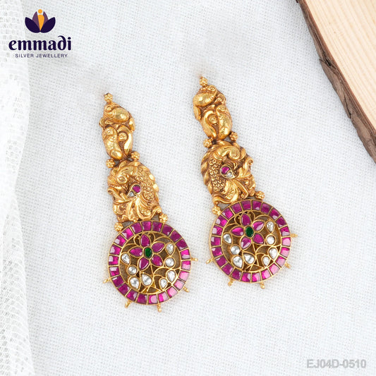 Anumitha MOPS KUNDAN NAKSHI MULTI: Luxury Silver Jewelry Collection