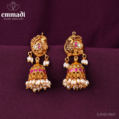 Aryasha BUTTALU KUNDAN RED: Exquisite Handcrafted Gold-Plated Jewelry
