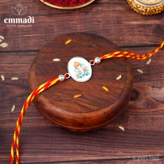 Handcrafted Silver Rakhi for Raksha Bandhan