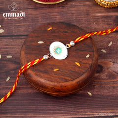 Handcrafted Silver Rakhi for Raksha Bandhan