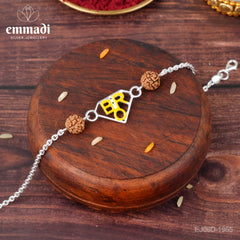 Handcrafted Silver Rakhi for Raksha Bandhan