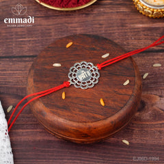Handcrafted Silver Rakhi for Raksha Bandhan