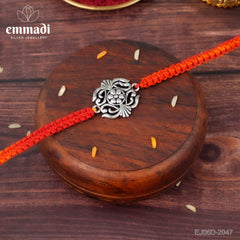 Handcrafted Silver Rakhi for Raksha Bandhan