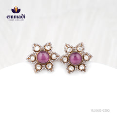 Suhrita Victorian Pink Studs