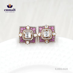 Tvarika Victorian Pink Studs