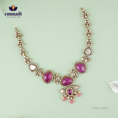 Bhadrika Victorian Pink Necklace