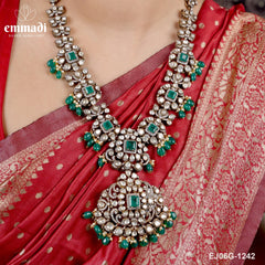 Gurditta Victorian Green Long Necklace