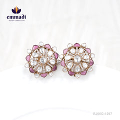 Jaisudha Victorian Pink Studs