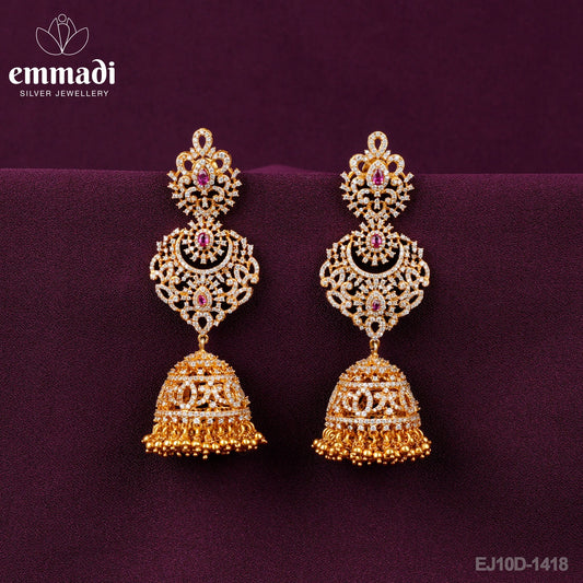 Aryitha Buttalu CZ Red: Handcrafted Royal Jewellery