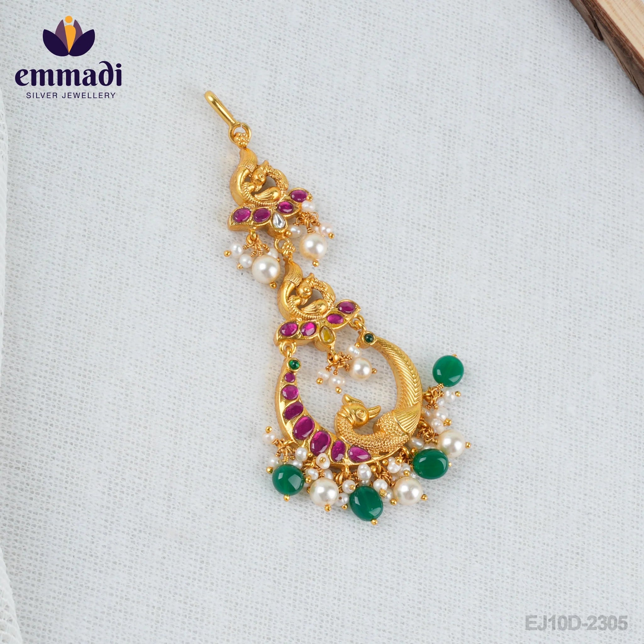 Anila PAPIDI BILLA KUNDAN NAKSHI MULTI: Handcrafted Pure Gold