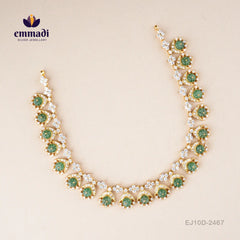 Koushika Cz Green Necklace