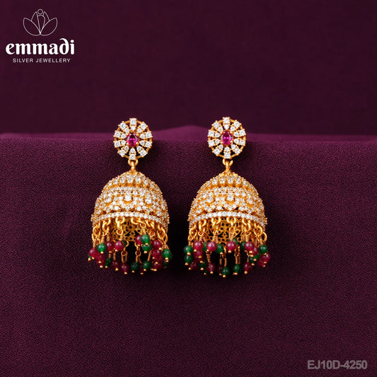 Aseema Buttalu CZ Red: Handcrafted Royal Jewellery