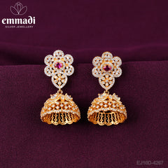Asha Buttalu CZ Red: Handcrafted Royal Jewellery