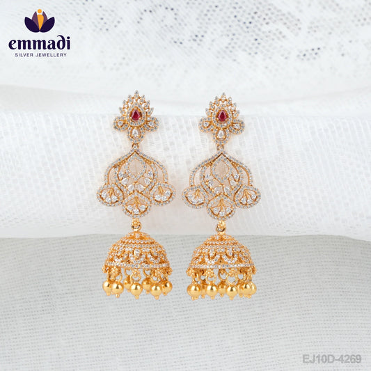 Ashalata Buttalu CZ Red: Handcrafted Royal Jewellery