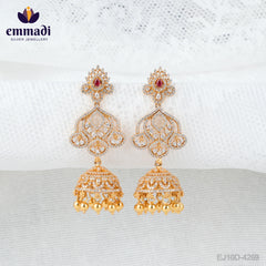 Ashalata Buttalu CZ Red: Handcrafted Royal Jewellery