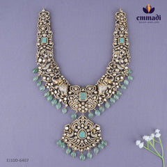 Lakshana Victorian Green Long Necklace