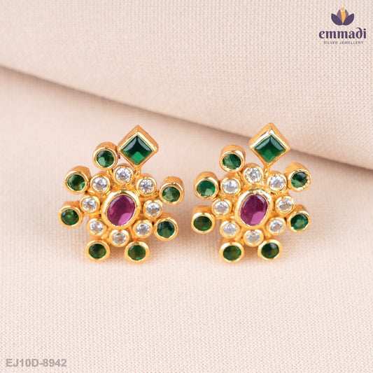 Asmi Dazzling Multi-Colored Stone Studs