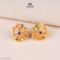 Hima Stunning Navrathan Stone Studs