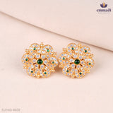 Ojaswini Emerald Elegance: Stunning Green Studs