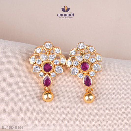 Athira Radiant Red Stone Studs