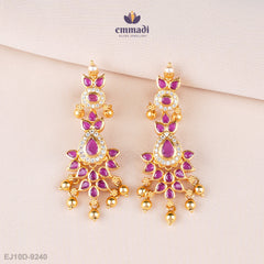 Vanya Elegant Red Stone Earrings