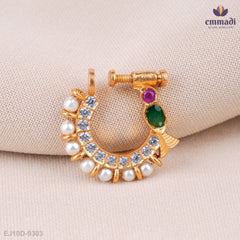 Ekaa Exquisite Multi-Colored Nose Pin