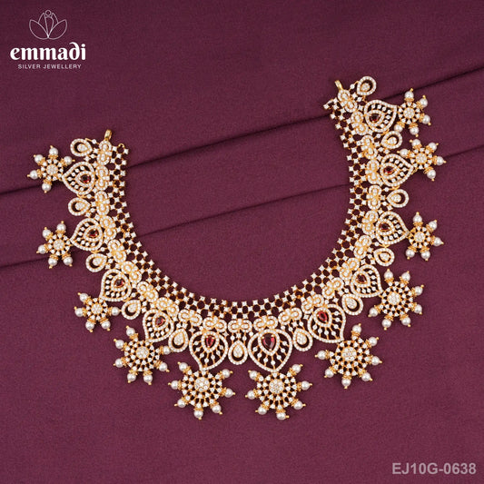 Sahisha Cz Red Necklace