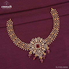 Samihana Cz Red Necklace
