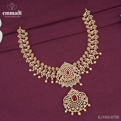 Sanjukta Cz Red Necklace