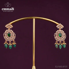 Shaveena Cz Green Hangings