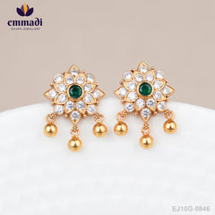 Souraiya Stone Green Studs