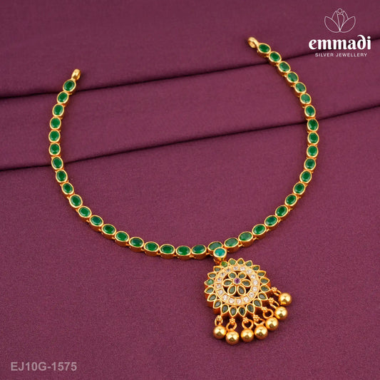 Gajadanta Stone Green Necklace