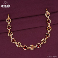 Kajallata Cz Red Necklace