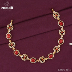 Kalpalata Cz Orange Necklace