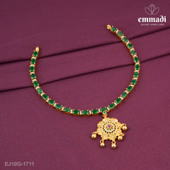 Kunjalata Stone Green Necklace