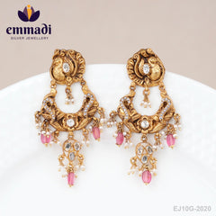 Pabitrata Polki Nakshi White Hangings