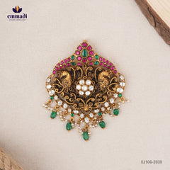 Parparika Kundan Nakshi Multi Pendant