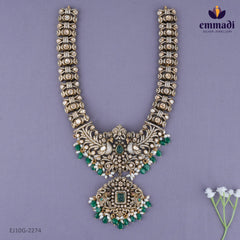 Sampoorna Victorian Blue Long Necklace