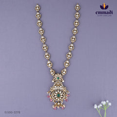 Samyukhta Victorian Green Long Necklace