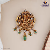 Trilohana Polki Nakshi Red Pendant