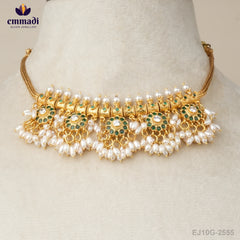 Citralekha Guttapusalu Green Necklace