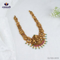 Jambhalika Kundan Nakshi Multi Long Necklace