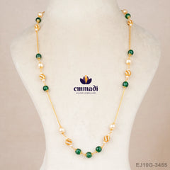 Shakuntala Cz Balls Green Chain