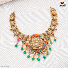 ILAKYA Exquisite Multi-Colored Nakshi Necklace