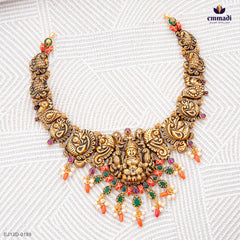 IMPANA Exquisite Multi-Color Nakshi Necklace