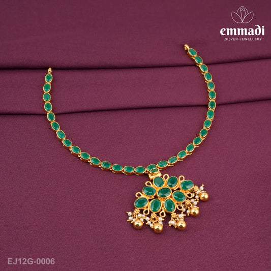 Kadali Bala Stone Green Necklace
