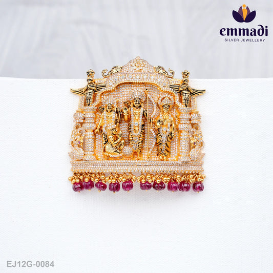 Mriganayana Ramparivar Pink Pendant