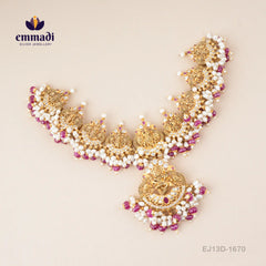 DASHAVATHAARAM RED NECKLACE: Exquisite Indian Handcrafted Jewellery