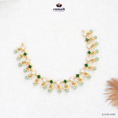 INDUSEETALA Exquisite Green Stone Necklace