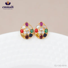 Khursh Stone Navrathan Studs